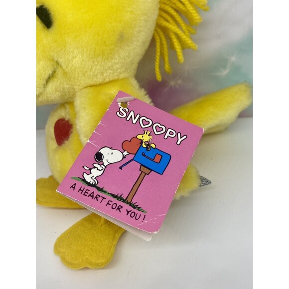 Vintage Peanuts Gang Chip Woodstock Snoopy Plush 8" Applause “I Chirp” w Tag - Picture 2 of 5